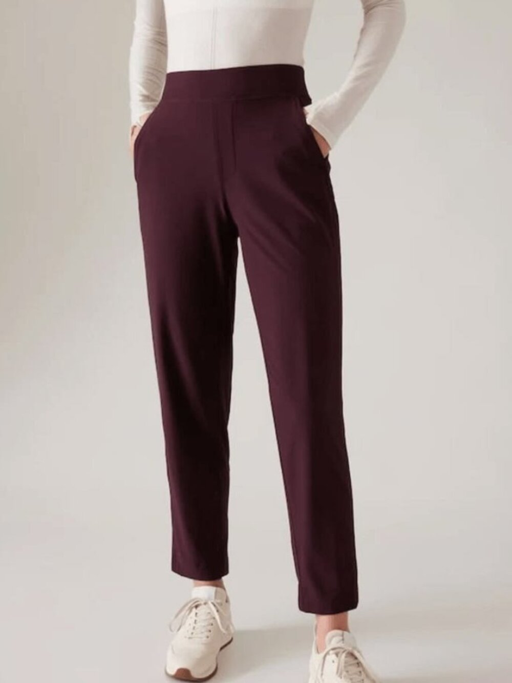 Athleta Women's Endless High Rise Pant in Burgundy Size 4